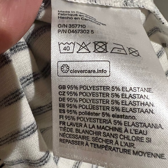 Divided by H&M Black White Striped Fit and Flare Dress Size 12 - Picture 4 of 6